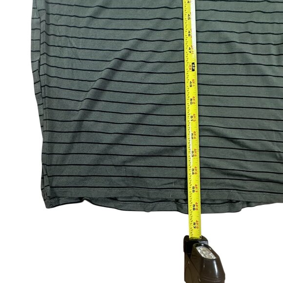 EXPRESS Olive Green and Black Striped Keyhole Maxi Dress with Slits - XS - Picture 6 of 6